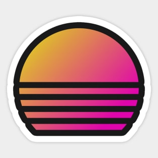 80s Sun Sticker